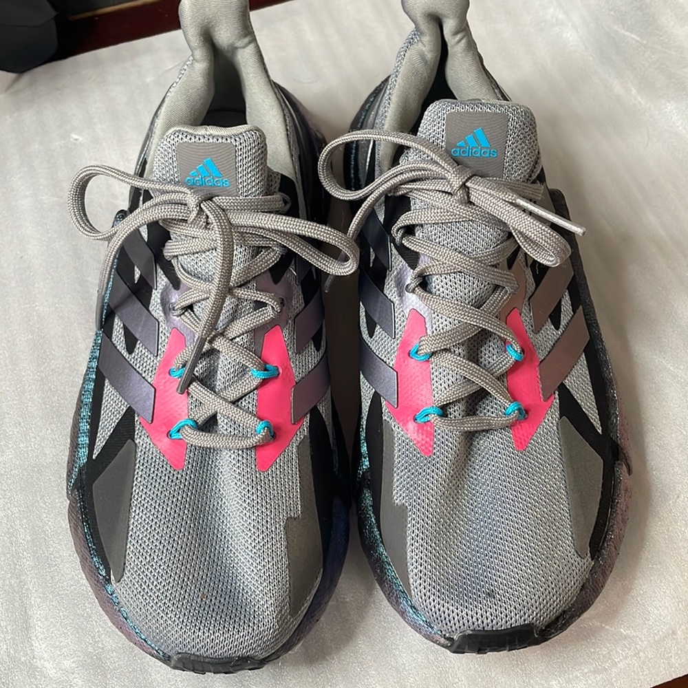 ADIDAS  J Grey Reflective Boost Running Shoes